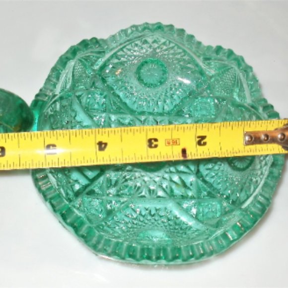 Pair of Vintage CANDLE Holders Pillar Candle Holder Vintage Glass Cut Glass - Picture 2 of 10